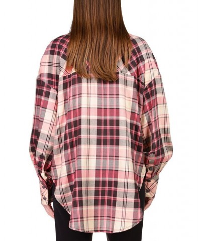 Women's Plaid-Print Drop-Shoulder Tunic Shirt Harmony Plaid $33.60 Tops