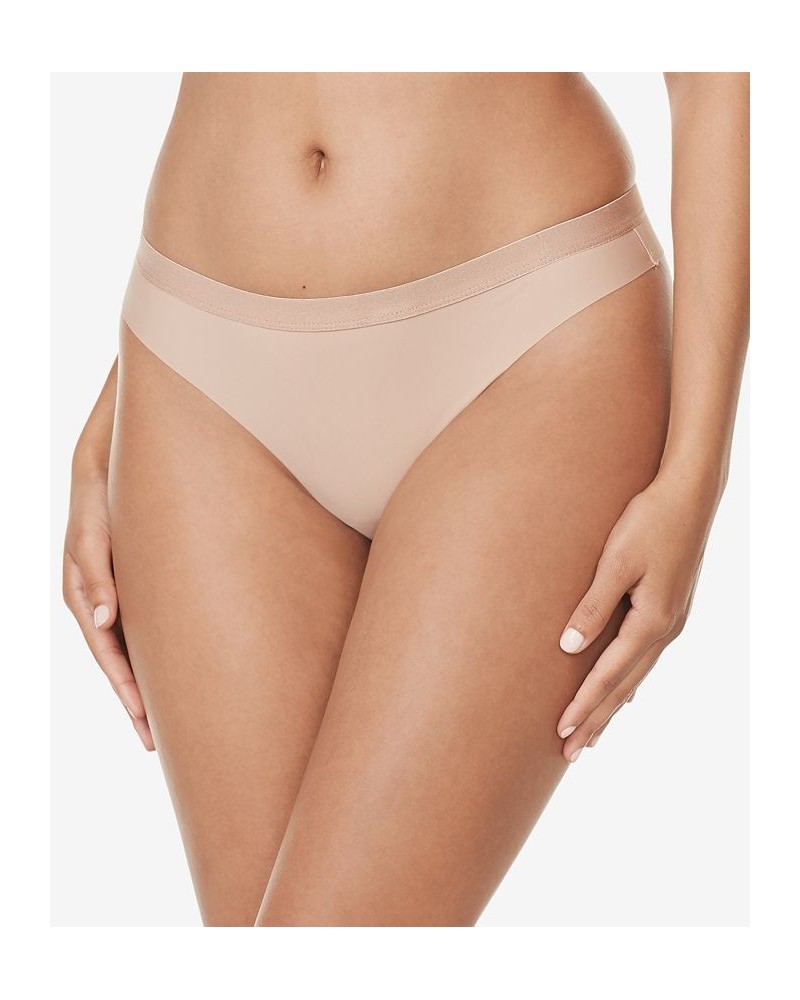 Warners Cloud 9 Smooth Invisible Look Microfiber Thong RX8101P Brown $9.24 Panty