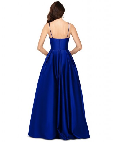 Petite Satin Ball Gown Royal $74.46 Dresses