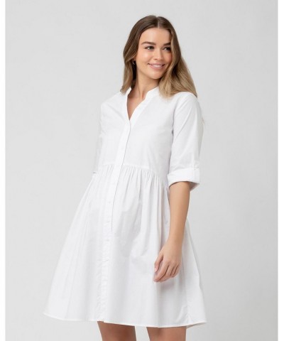 Women's Paige Poplin Dress White White $45.12 Dresses