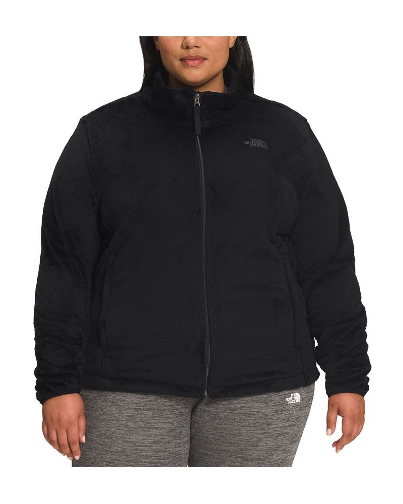 Plus Size Osito Fleece Zip-Front Jacket Black $33.00 Jackets