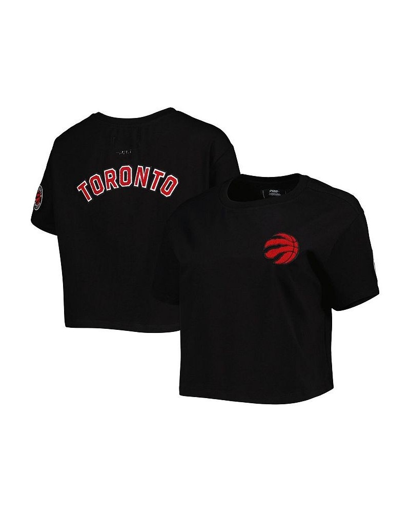 Women's Black Toronto Raptors Classics Boxy T-shirt Black $24.50 Tops