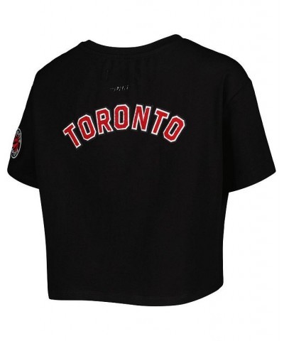 Women's Black Toronto Raptors Classics Boxy T-shirt Black $24.50 Tops