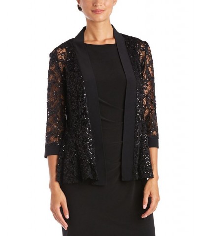 Sequin Lace Jacket Black $35.40 Jackets