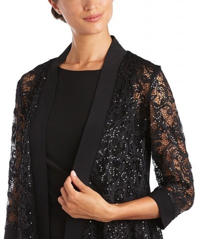 Sequin Lace Jacket Black $35.40 Jackets