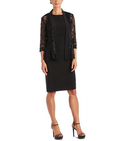 Sequin Lace Jacket Black $35.40 Jackets