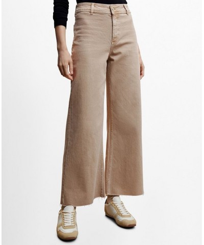 Women's Culottes High Waist Jeans Sand $30.80 Jeans