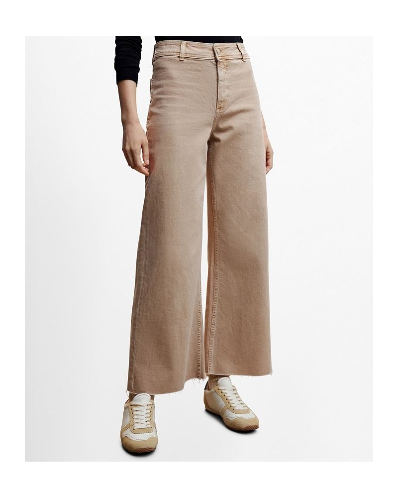 Women's Culottes High Waist Jeans Sand $30.80 Jeans