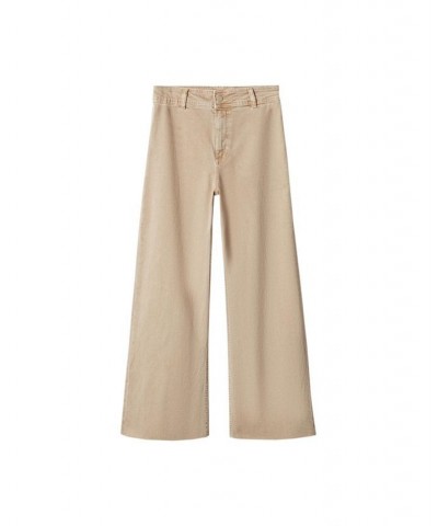 Women's Culottes High Waist Jeans Sand $30.80 Jeans