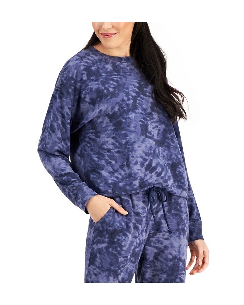 Super Soft Crewneck Pajama Top Blue $12.58 Sleepwear