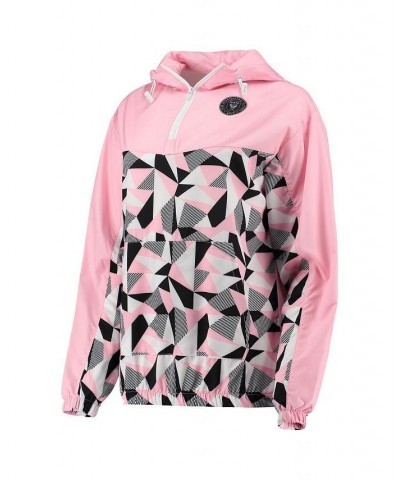 Women's Pink Inter Miami CF Swishy Anorak Quarter-Zip Jacket Pink $40.80 Jackets