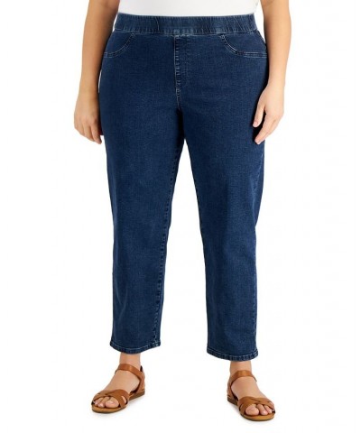 Plus Size Pull-On Denim Pants Overcast $13.91 Pants