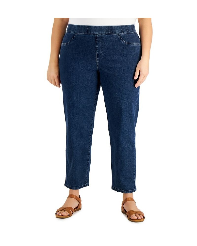 Plus Size Pull-On Denim Pants Overcast $13.91 Pants