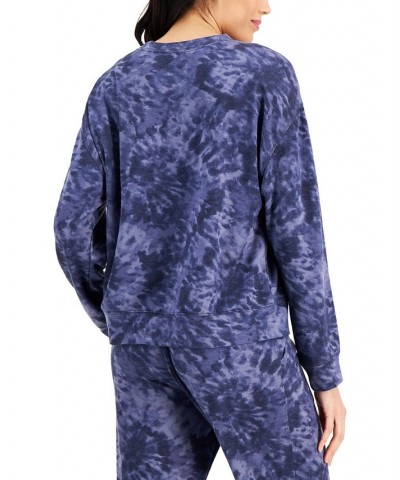 Super Soft Crewneck Pajama Top Blue $12.58 Sleepwear