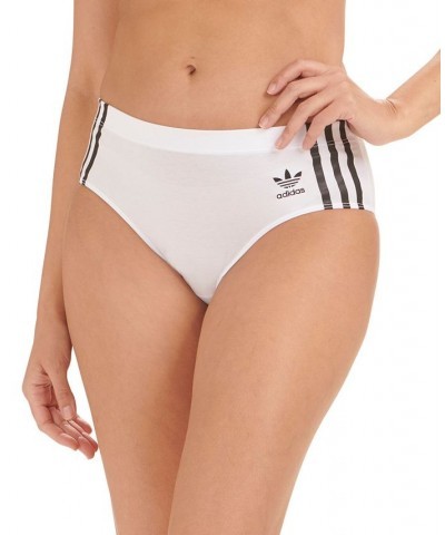 Women's 3-Stripes Hipster Underwear 4A7H64 White $11.22 Underwears