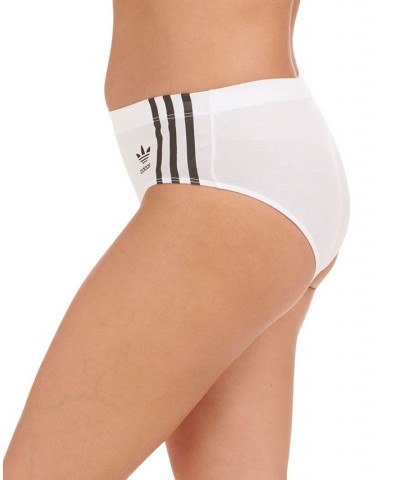 Women's 3-Stripes Hipster Underwear 4A7H64 White $11.22 Underwears