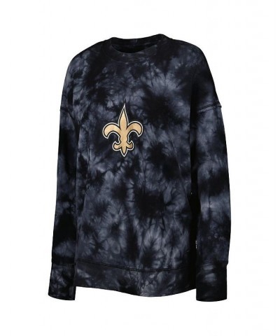 Women's Black New Orleans Saints Bailey Tie-Dye Tri-Blend Pullover Sweatshirt Black $44.27 Sweatshirts