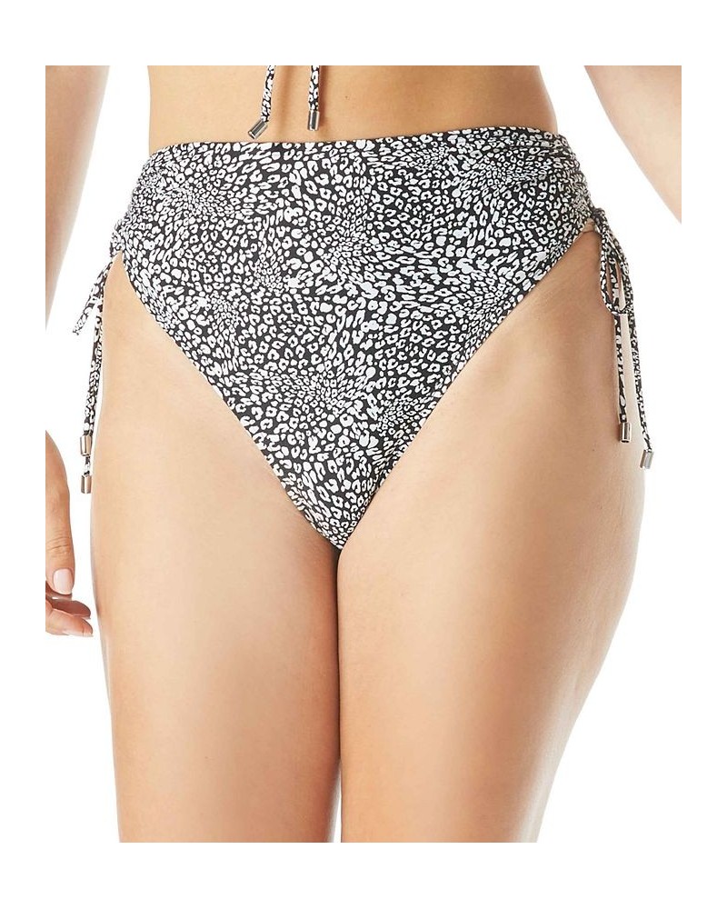 Inspire Printed Shirred High-Waist Bottom Cast Black $23.13 Swimsuits