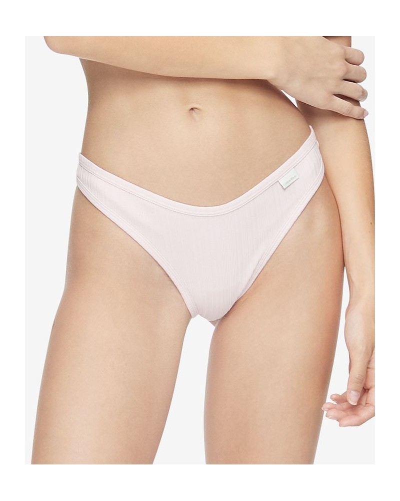 Women's Ribbed Thong Pink $10.45 Panty