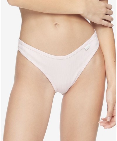 Women's Ribbed Thong Pink $10.45 Panty