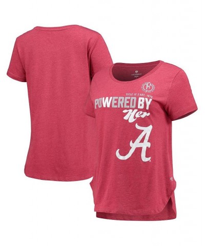 Women's Heathered Crimson Alabama Crimson Tide PoWered By Title IX T-shirt Heathered Crimson $15.75 Tops