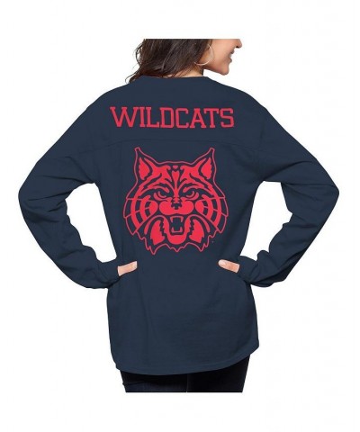 Women's Navy Arizona Wildcats The Big Shirt Oversized Long Sleeve T-shirt Navy $31.34 Tops