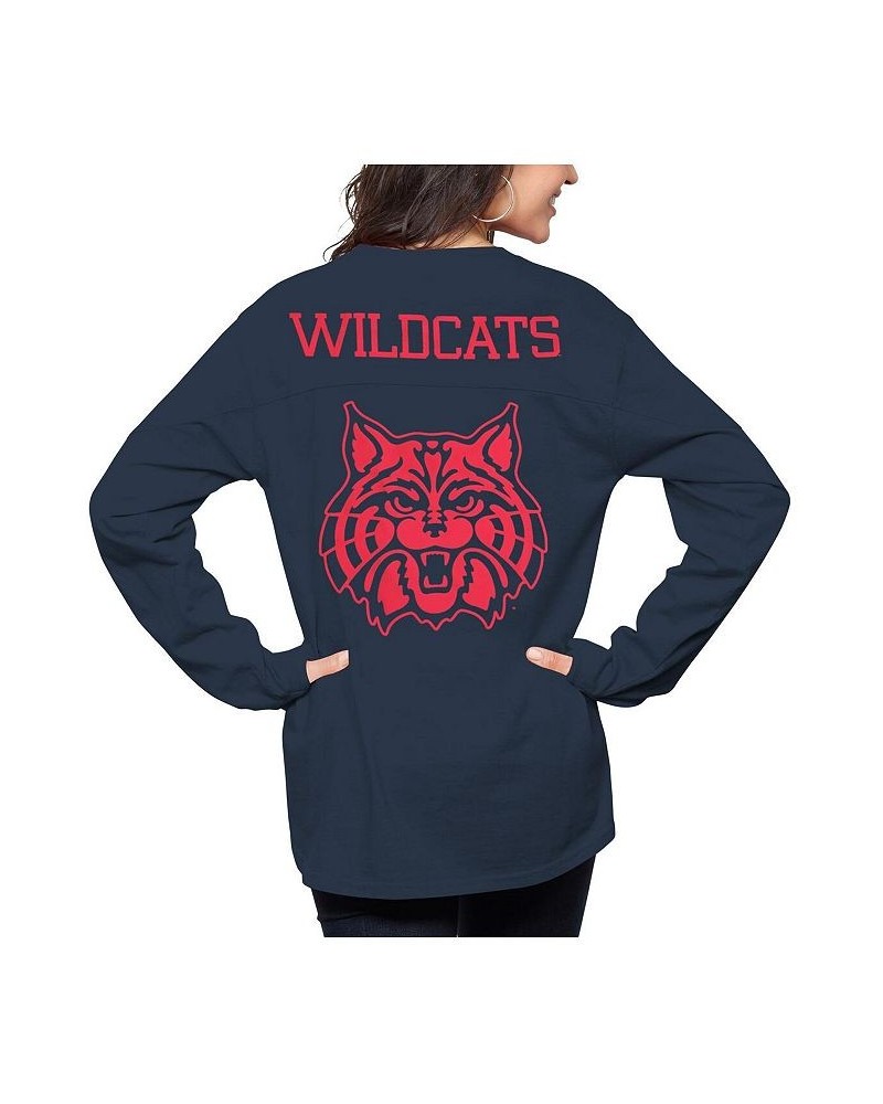 Women's Navy Arizona Wildcats The Big Shirt Oversized Long Sleeve T-shirt Navy $31.34 Tops