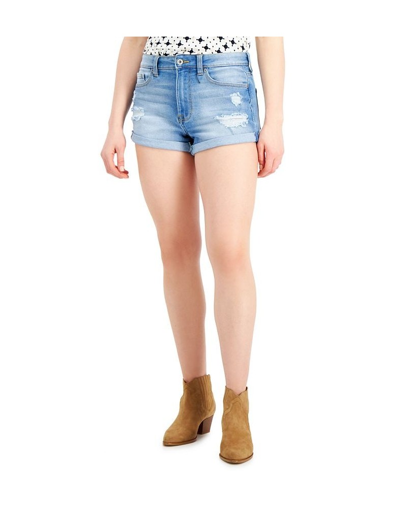 Juniors' High-Rise Roll-Cuff Jean Shorts Speechless $12.00 Shorts