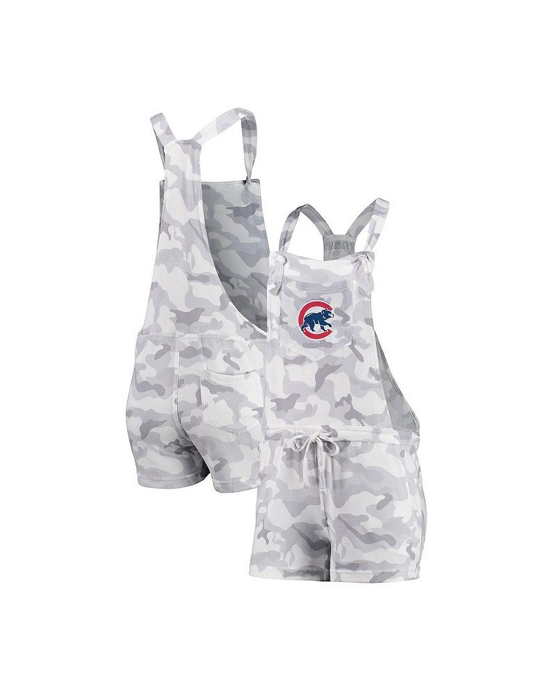 Women's Gray Chicago Cubs Camo Overall Romper Gray $24.20 Shorts