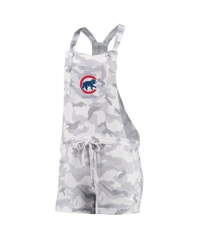 Women's Gray Chicago Cubs Camo Overall Romper Gray $24.20 Shorts