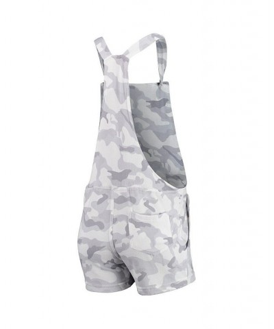 Women's Gray Chicago Cubs Camo Overall Romper Gray $24.20 Shorts