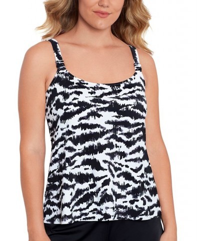 Women's A-Line Tankini Swimsuit Feral Stripes $40.48 Swimsuits