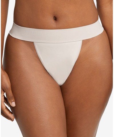 Women's Pure Comfort Seamless Hi-Leg Thong Underwear DM2318 Tan/Beige $9.43 Panty