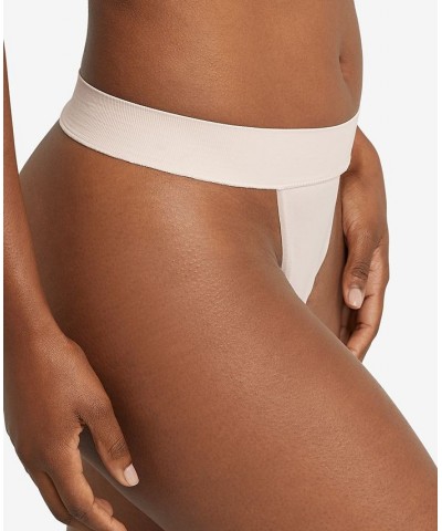 Women's Pure Comfort Seamless Hi-Leg Thong Underwear DM2318 Tan/Beige $9.43 Panty