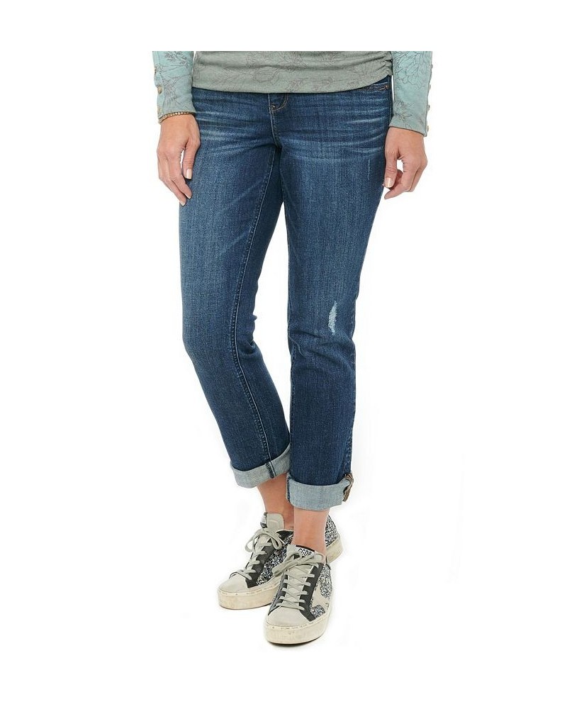 Women's "Ab" Solution Girlfriend Jeans Blue $48.02 Jeans