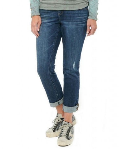 Women's "Ab" Solution Girlfriend Jeans Blue $48.02 Jeans