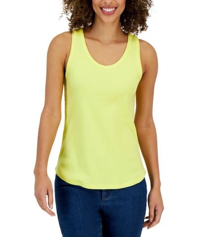 Women's Supima Cotton Scoop-Neck Tank Top Nouveau Yellow $12.74 Tops