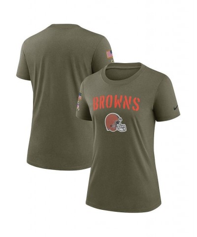 Women's Olive Cleveland Browns 2022 Salute To Service Legend T-shirt Olive $24.75 Tops