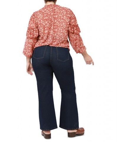 Trendy Plus Size High-Rise Flare-Leg Jeans Dark Wash $19.94 Jeans