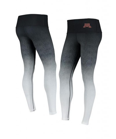 Women's Black and White Minnesota Golden Gophers Geometric Print Ombre Leggings Black, White $33.14 Pants