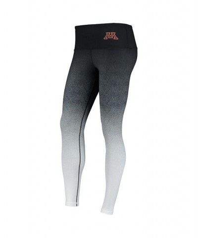 Women's Black and White Minnesota Golden Gophers Geometric Print Ombre Leggings Black, White $33.14 Pants