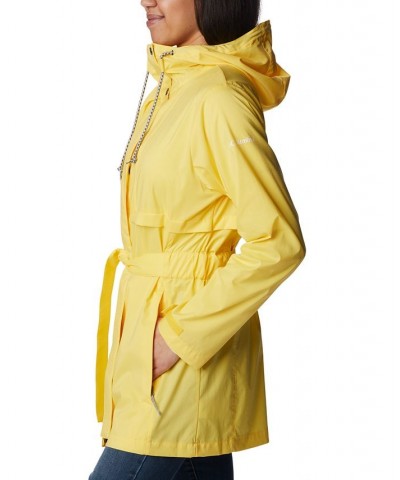 Women's Pardon My Trench Water-Resistant Rain Jacket Yellow $47.69 Jackets