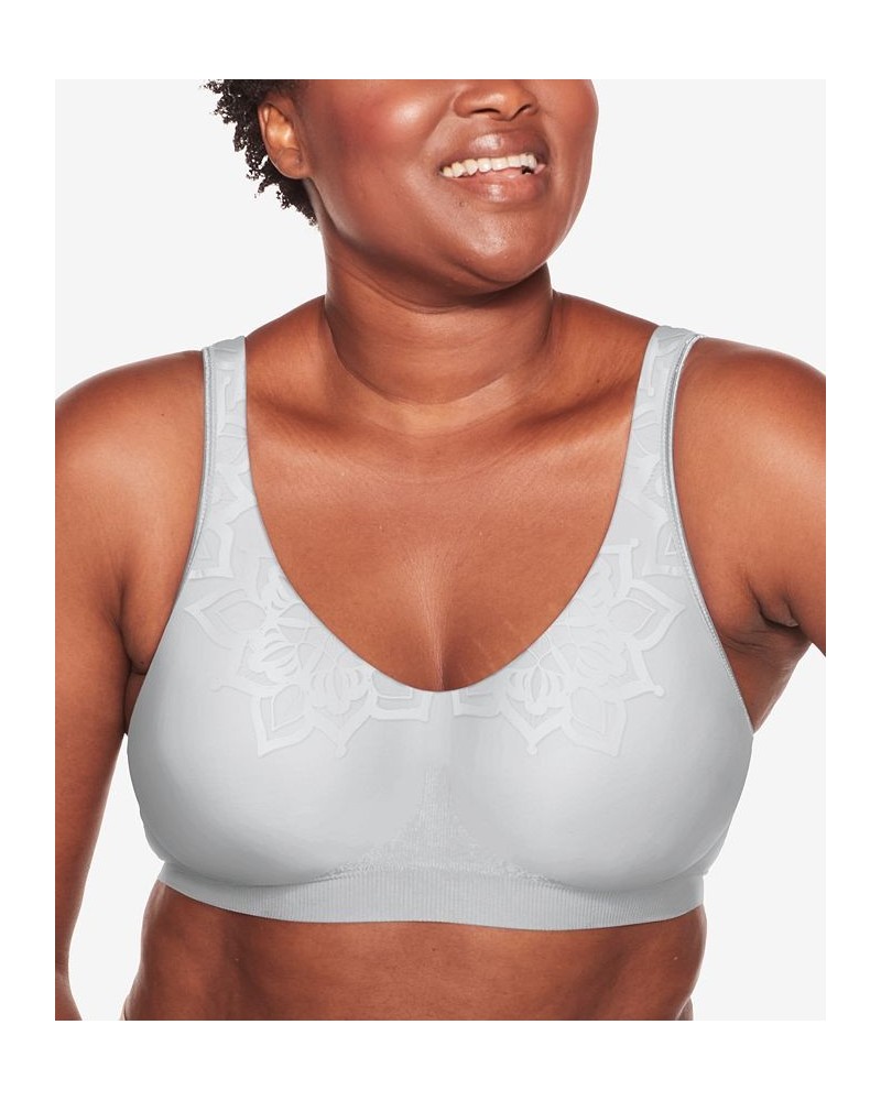 Comfort Revolution ComfortFlex Fit Seamless 2-ply Wireless Bra 3484 Crystal Grey Aztec $16.19 Bras