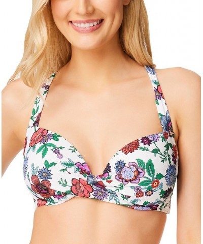 Forget Me Not Twisted Floral Bikini Top White Floral $33.30 Swimsuits