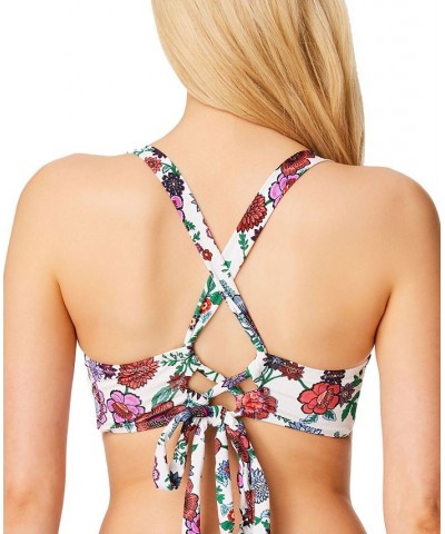 Forget Me Not Twisted Floral Bikini Top White Floral $33.30 Swimsuits