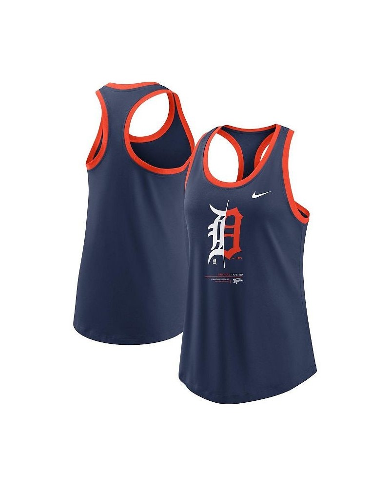 Women's Navy Detroit Tigers Tech Tank Top Navy $21.15 Tops