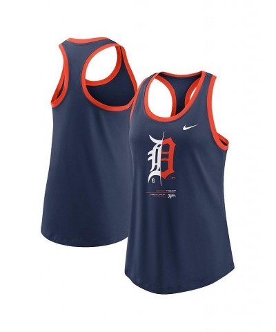 Women's Navy Detroit Tigers Tech Tank Top Navy $21.15 Tops