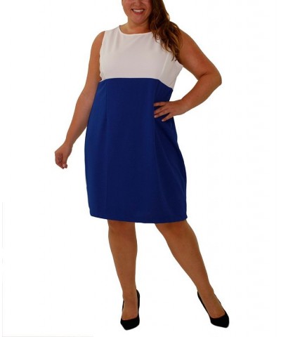 Plus Size 3/4 Sleeve Jacket and Dress Cobalt $15.64 Dresses