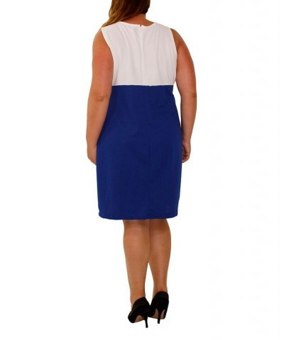 Plus Size 3/4 Sleeve Jacket and Dress Cobalt $15.64 Dresses