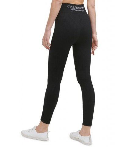 Ribbed High Rise 7/8 Leggings Black $18.29 Pants